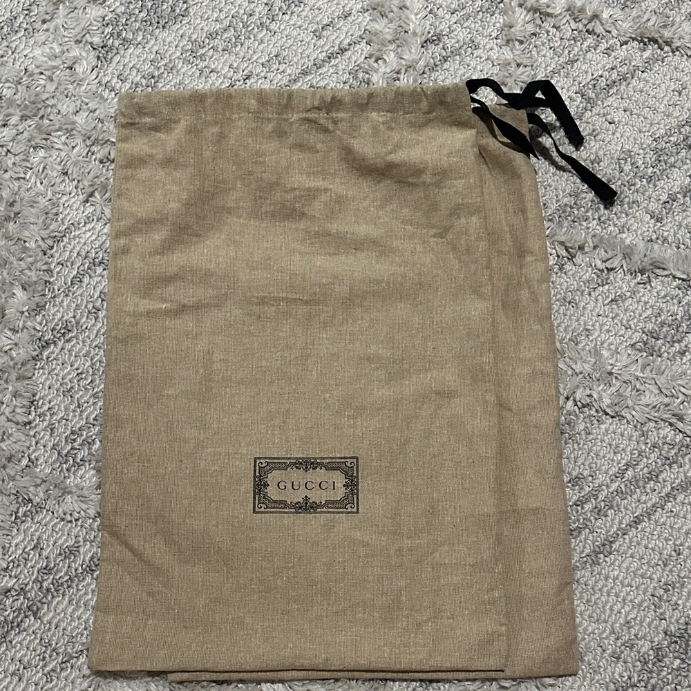 Gucci Tan Shoe Dust Bags